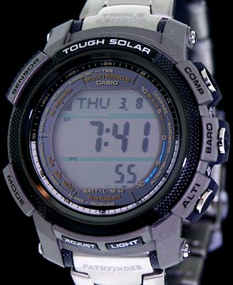 Casio Protrek Watches on Casio Protrek Wrist Watches  Atomic Solar Titanium Paw2000t 7